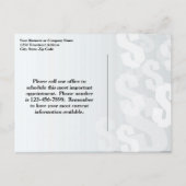 Grijze grijze dollar toont financieel ontwerp aankondigingskaart (Achterkant)