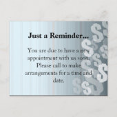 Grijze grijze dollar toont financieel ontwerp aankondigingskaart (Voorkant)