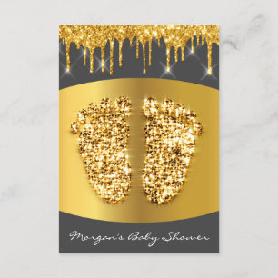 Grijze grijze drift Gold Royal Baby shower Feet Bo Kaart
