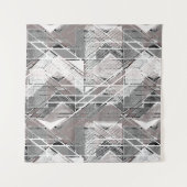 Grijze grijze druk. Bosbouw Wandkleed (Voorkant (horizontaal))