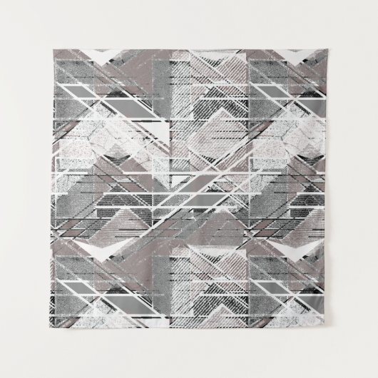 Grijze grijze druk. Bosbouw Wandkleed (Voorkant (horizontaal))