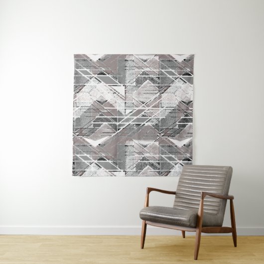 Grijze grijze druk. Bosbouw Wandkleed (In Situ (horizontaal))