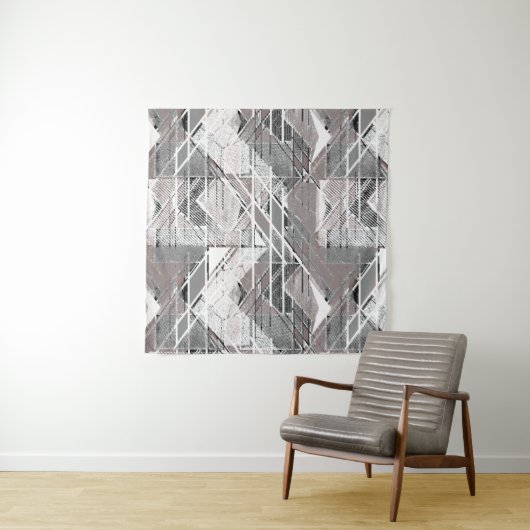 Grijze grijze druk. Bosbouw Wandkleed (In situ)