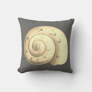 Grijze grijze Zee Shell reversibel ontwerp Kussen