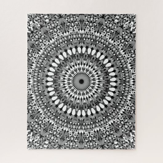 Grijze grind Mandala Legpuzzel (Verticaal)