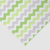 Grijze groenbladige Chevron Patroonpapier Tissuepapier (Detail)