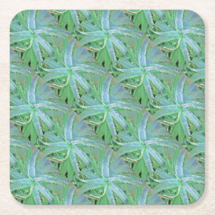 Grijze groene Abstracte afwerking Kartonnen Onderzetters