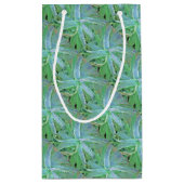 Grijze groene Abstracte afwerking Klein Cadeauzakje (Achterkant)