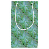 Grijze groene Abstracte afwerking Klein Cadeauzakje (Voorkant)