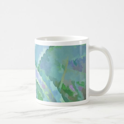 Grijze groene Abstracte afwerking Koffiemok (Rechts)