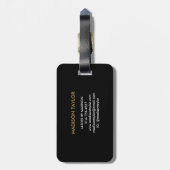 Grijze groene blauwe marmertextuur, in de rack bagagelabel (Achterkant verticaal)