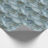 Grijze groene blauwe marmertextuur, in de rack cadeaupapier (Hoek)