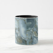 Grijze groene blauwe marmertextuur, in de rack mok (Midden)