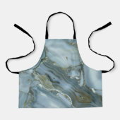 Grijze groene blauwe marmertextuur, in de rack schort (Voorkant)