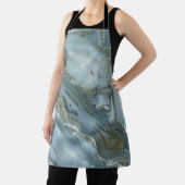 Grijze groene blauwe marmertextuur, in de rack schort (Insitu)