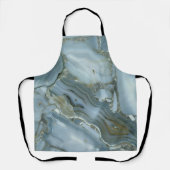 Grijze groene blauwe marmertextuur, in de rack schort (Voorkant)