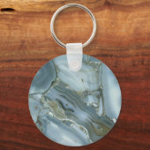 Grijze groene blauwe marmertextuur, in de rack sleutelhanger (Voorkant)
