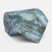 Grijze groene blauwe marmertextuur, in de rack stropdas (Opgerold)