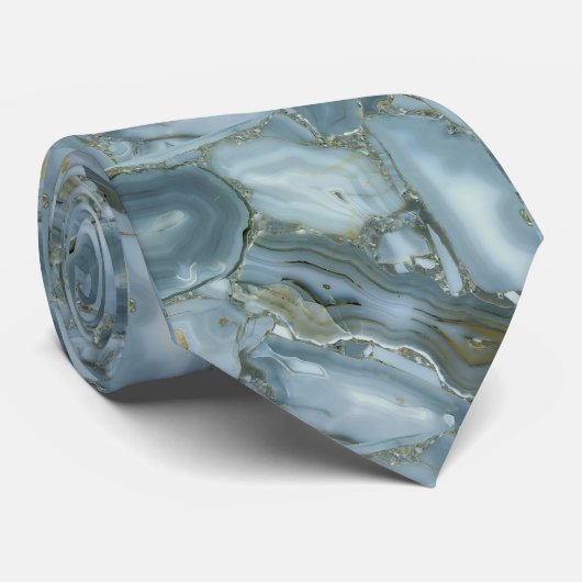 Grijze groene blauwe marmertextuur, in de rack stropdas (Opgerold)