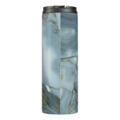 Grijze groene blauwe marmertextuur, in de rack thermosbeker (Achterkant)