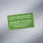 Grijze, groene, eenvoudige grijs getextureerd magnetisch visitekaartje (Voorbeeld)