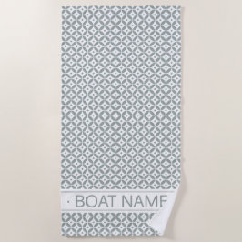 Grijze groene en witte geometrische patronen Aange Strandlaken