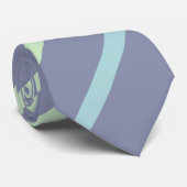 Grijze, groene, lichtblauwe pastel diagonale strep stropdas (Opgerold)