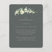 Grijze groene Sneeuwbes + Eucalyptus Trouwrepetiti Informatiekaartje (Voorkant)