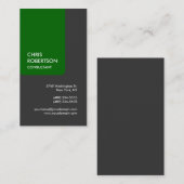 Grijze groene strepe aantrekkelijk Visitekaartje (Voorkant / Achterkant)