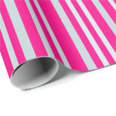 Grijze groene strepen in roze cadeaupapier (Rol Hoek)