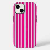 Grijze groene strepen  in roze Case-Mate iPhone case (Achterkant)