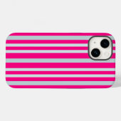 Grijze groene strepen in roze Case-Mate iPhone case (Achterkant (horizontaal))