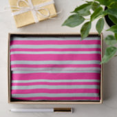 Grijze groene strepen  in roze tissuepapier (Geschenk)