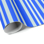 Grijze groene strepen op blauw cadeaupapier (Rol Hoek)