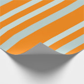 Grijze groene strepen op Oranje Cadeaupapier (Hoek)