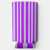 Grijze groene strepen op  Paars Seltzer Blikjeskoeler (Achterkant)