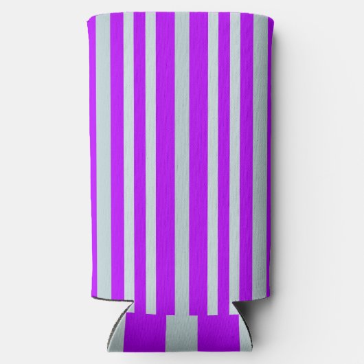 Grijze groene strepen op  Paars Seltzer Blikjeskoeler (Achterkant)