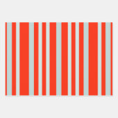 Grijze groene strepen op rood inpakpapier vel (Voorkant 3)