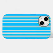 Grijze groene strepen op Sky Blue Case-Mate iPhone Case (Achterkant (horizontaal))