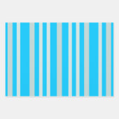 Grijze groene strepen op Sky Blue Inpakpapier Vel (Voorkant 2)