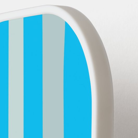 Grijze groene strepen op Sky Blue Pickleball Paddle (Links Detail)