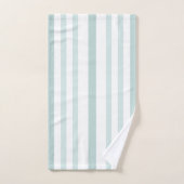 Grijze groene strepen op wit bad handdoek (Handdoek)