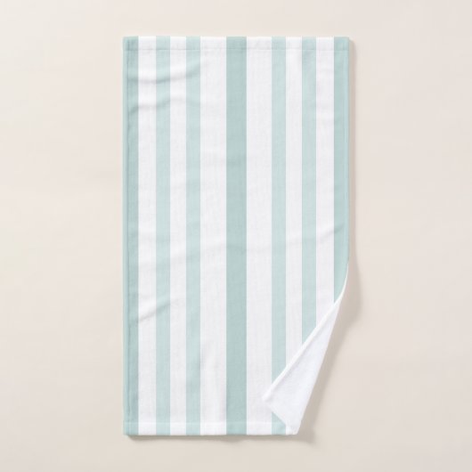 Grijze groene strepen op wit bad handdoek (Handdoek)