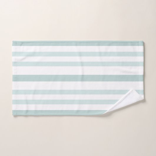 Grijze groene strepen op wit bad handdoek (Handdoek)