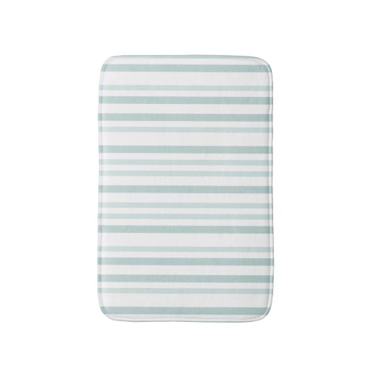 Grijze groene strepen op wit badmat (Voorkant Verticaal)