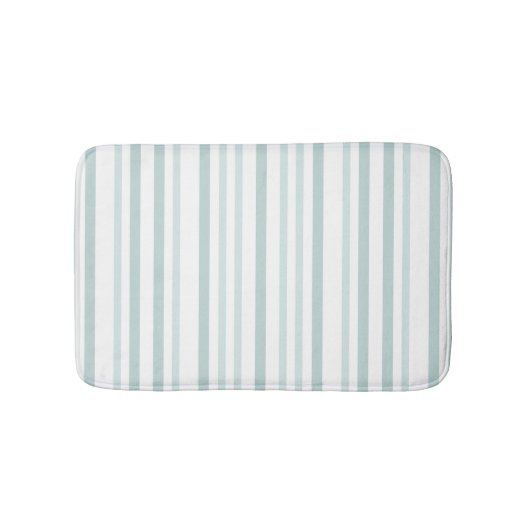 Grijze groene strepen op wit badmat (Voorkant)