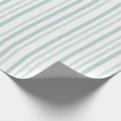 Grijze groene strepen op wit cadeaupapier (Hoek)