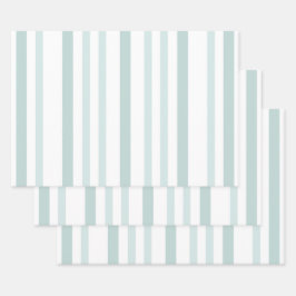 Grijze groene strepen op wit inpakpapier vel