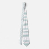 Grijze groene strepen op wit stropdas (Achterkant)