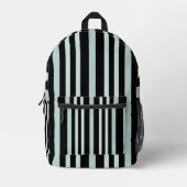 Grijze groene strepen op zwart bedrukte rugzak (Voorkant)
